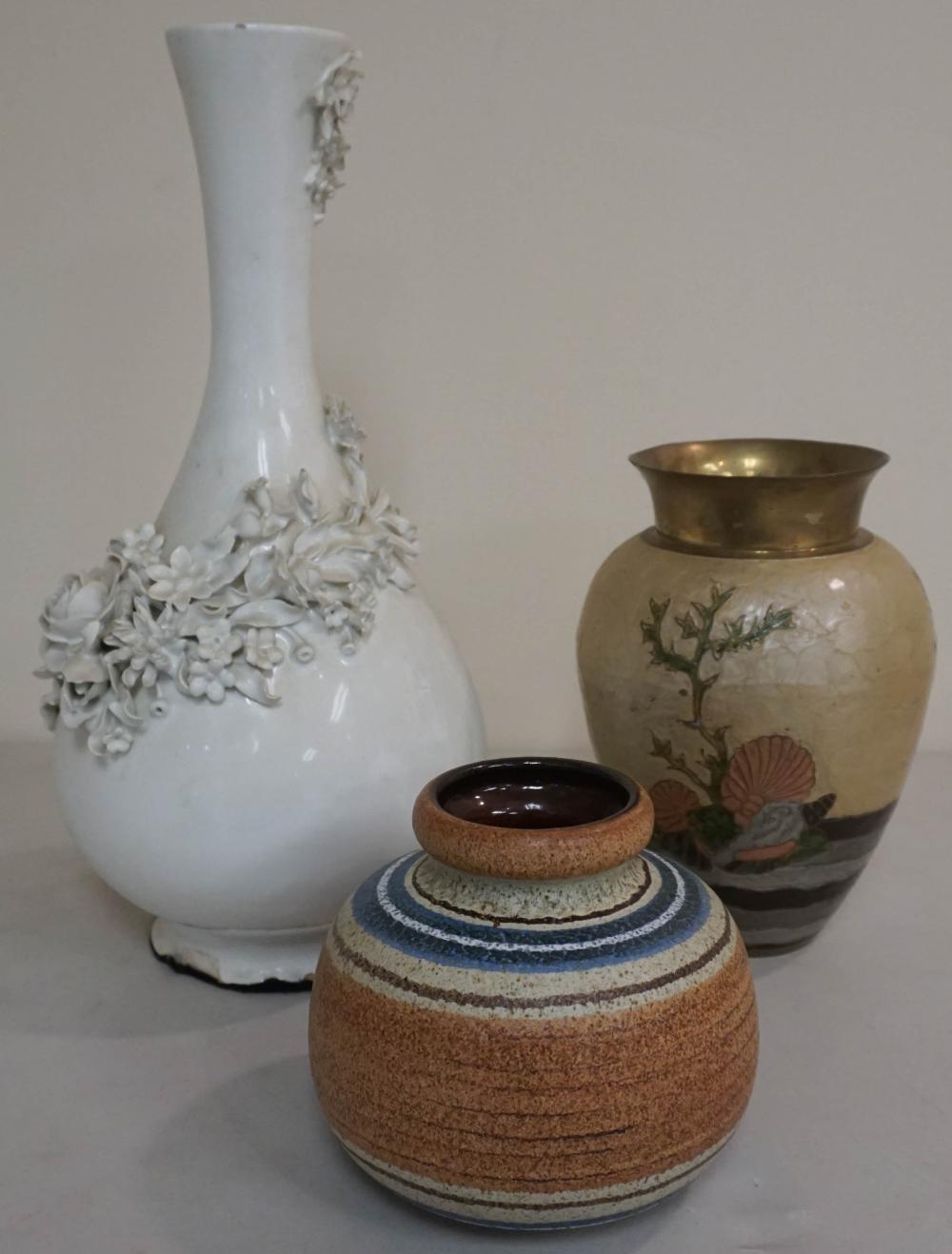 THREE CERAMIC VASESThree Ceramic