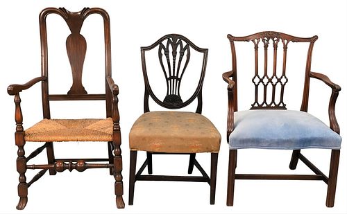 THREE CHAIRS, TO INCLUDE A