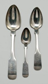 Three Charleston coin spoons,