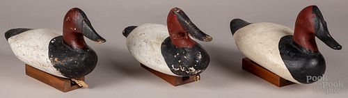 THREE CHESAPEAKE BAY CARVED PAINTED