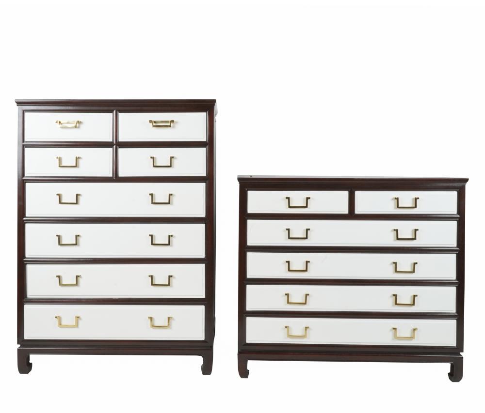 THREE CHESTS OF DRAWERSlate 20th
