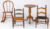 THREE CHILD'S OR DOLL CHAIRSTh