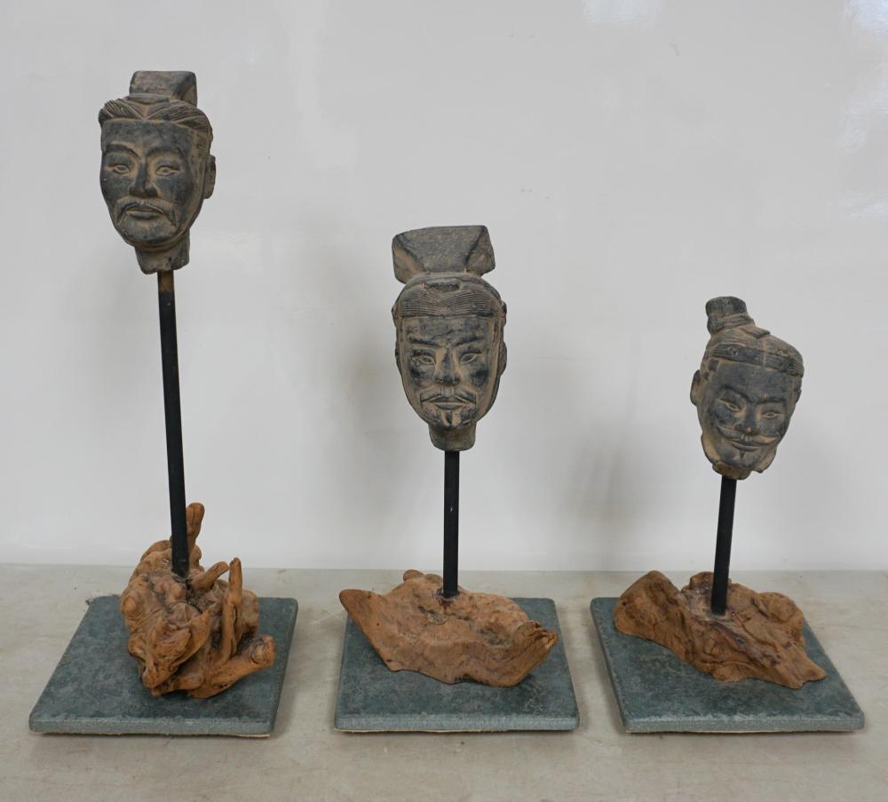THREE CHINESE ARCHAIC STYLE TERRA