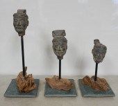 THREE CHINESE ARCHAIC STYLE TE