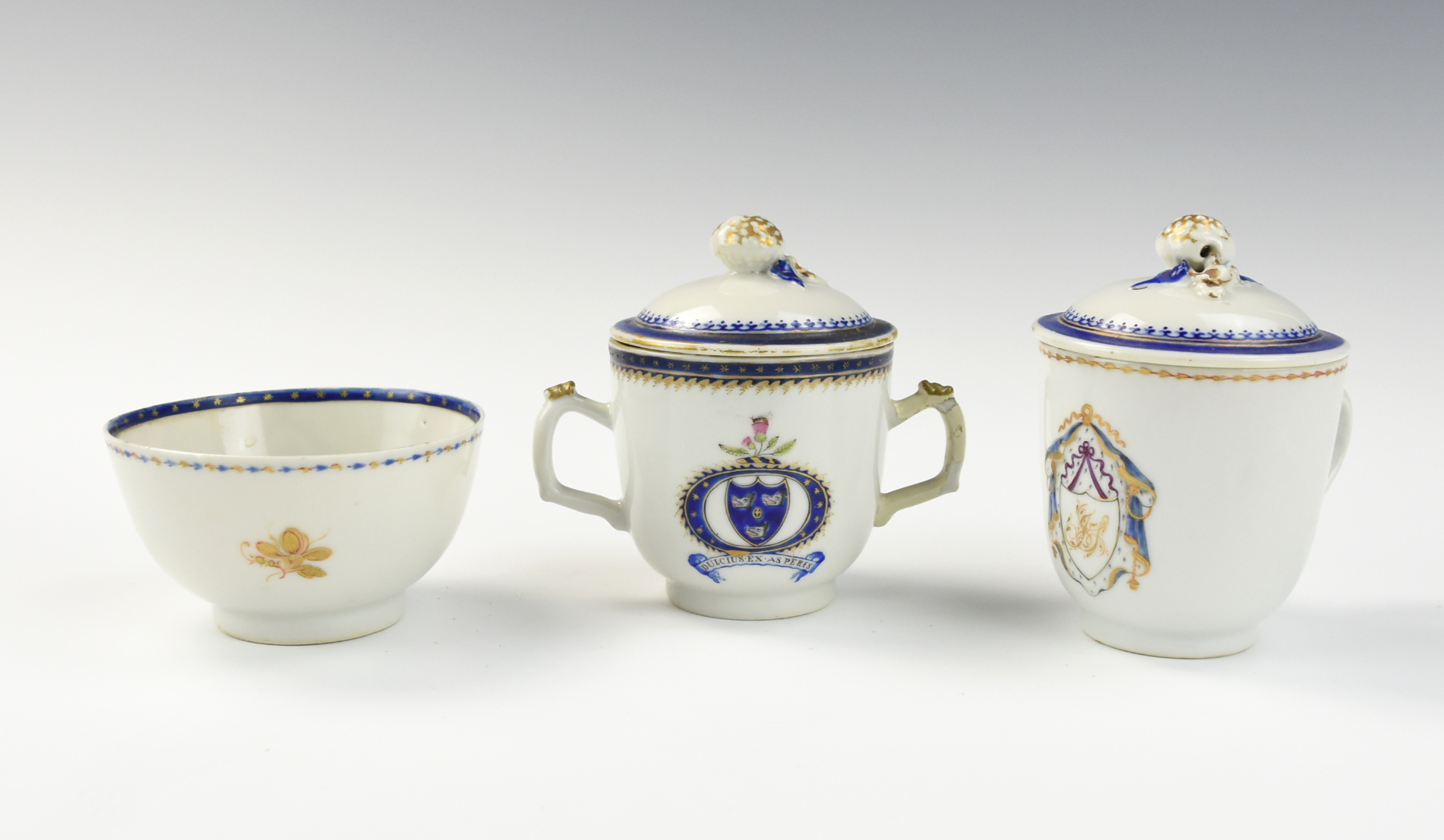 THREE CHINESE ARMORIAL EXPORT