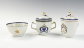 THREE CHINESE ARMORIAL EXPORT
