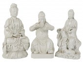 THREE CHINESE BLANC DE CHINE P