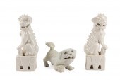 THREE CHINESE BLANC DE CHINE F