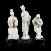 Three Chinese Blanc-de-Chine P