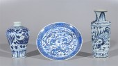Three Chinese blue and white p