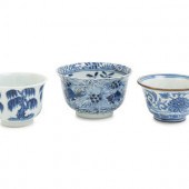 Three Chinese Blue and White P