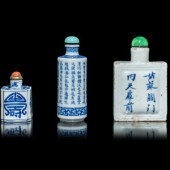 Three Chinese Blue and White P