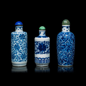Three Chinese Blue and White