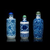 Three Chinese Blue and White P
