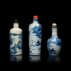 Three Chinese Blue and White