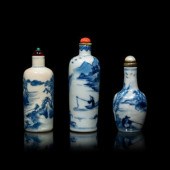 Three Chinese Blue and White P
