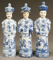 THREE CHINESE BLUE AND WHITE P