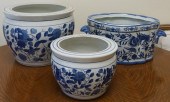 THREE CHINESE BLUE AND WHITE P