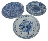 THREE CHINESE BLUE AND WHITE C