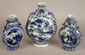 Three Chinese blue and white m