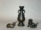 THREE CHINESE BRONZE ARTICLES,