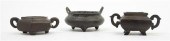 * Three Chinese Bronze Censers