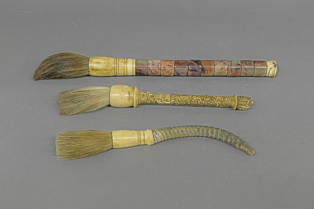 Three Chinese brushes 20th c.,