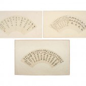 Three Chinese Calligraphy Fold