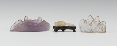 Three Chinese Carved Gemstone