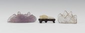 Three Chinese Carved Gemstone
