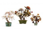 THREE CHINESE CARVED HARDSTONE