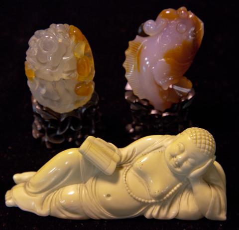 THREE CHINESE CARVINGS including