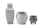 THREE CHINESE CELADON PORCELAI