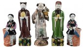 THREE CHINESE CERAMIC IMMORTAL