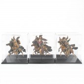 THREE CHINESE CERAMIC ROOF TIL