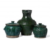THREE CHINESE CERAMIC VESSELST