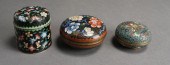 THREE CHINESE CLOISONNE AND CH