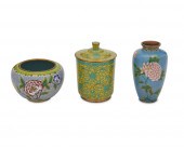 THREE CHINESE CLOISONNé TABLE