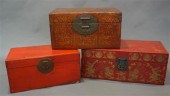 THREE CHINESE DECORATED PARCHM