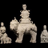 Three Chinese Dehua Blanc-de-C