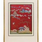 Three Chinese Embroidered and
