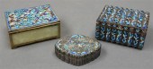 THREE CHINESE ENAMEL DECORATED