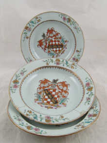 Three Chinese export armorial