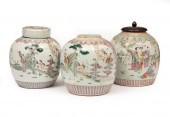 THREE CHINESE EXPORT FAMILLE R