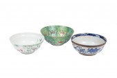 THREE CHINESE EXPORT PORCELAIN