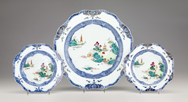 Three Chinese export porcelain