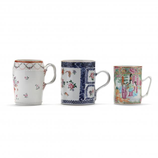 THREE CHINESE EXPORT PORCELAIN