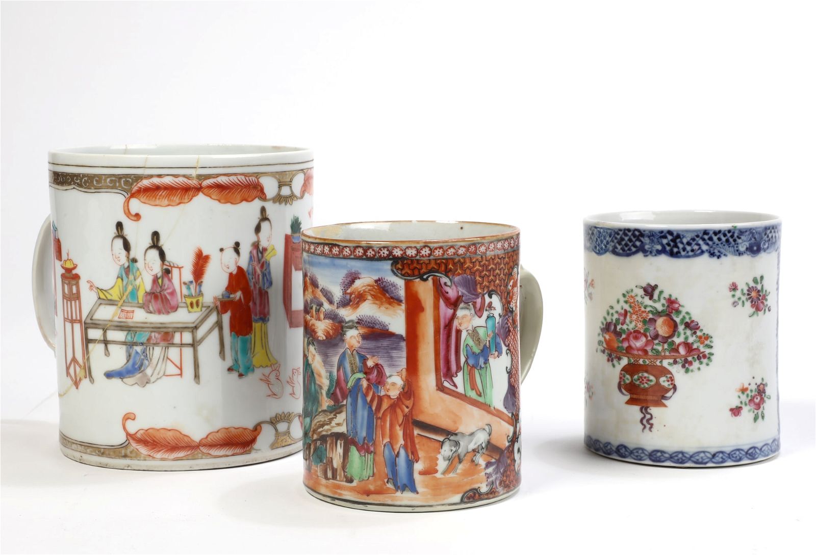 THREE CHINESE EXPORT PORCELAIN