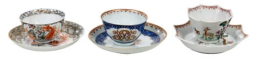 THREE CHINESE EXPORT PORCELAIN