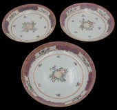 THREE CHINESE EXPORT SHALLOW B